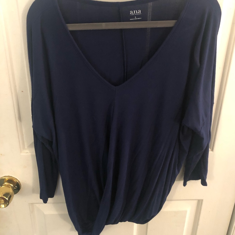 Blue wrap top